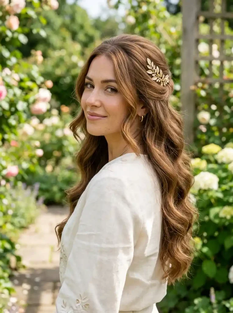 9. Half-Up Wavy Hairstyles