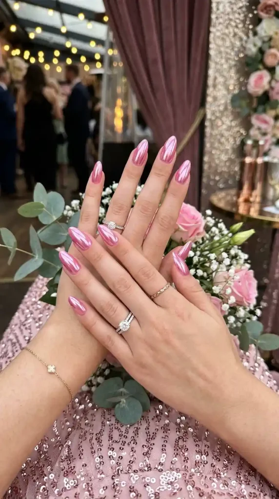 18-Pink Prom Nails
